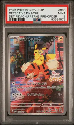 Pokemon Card Detective Pikachu 098/sv-p Returns Pre-order PSA 9 Japanese - Image 1