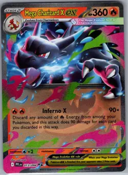 Mega Charizard X ex 013/094 ME02: Phantasmal Flames - Pokemon Card - NM - Image 1