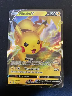 Pokemon TCG Pikachu V Vivid Voltage 043/185 Regular Ultra Rare - Image 1