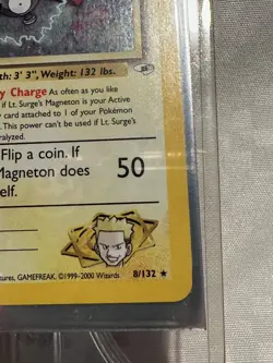 2000 Pokemon Gym Heroes Lt. Surge's Magneton Holo #8/132 Mint Condition - Image 5