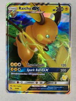 Raichu GX - 20/68 - Pokemon Hidden Fates Sun & Moon Ultra Rare Card NM - Image 1