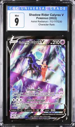Pokemon Shadow Rider Calyrex V TG17/TG30 Character Rare Astral Radiance CGC 9 - Image 1