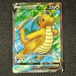 POKEMON TCG DRAGONITE V FULL ART ULTRA RARE! 076/078 POKEMON GO! - Image 1