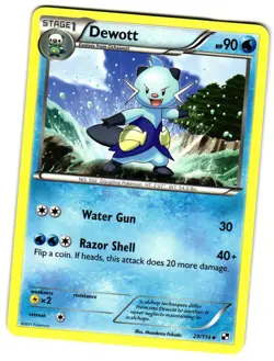Pokemon Black and White Dewott (29) #29/114 Uncommon Lightly played - Image 1