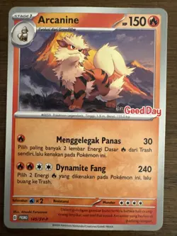 NM Arcanine 145/SV-P | Pokemon Good Day Stamped Promo Indonesian [US SELLER] - Image 1