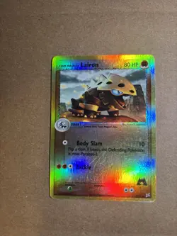 Pokemon Team Magma's Lairon 20/95 Team Magma vs Team Aqua Reverse Holo Rare - Image 3