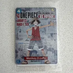 One Piece Monkey.D.Luffy US Voyage Promo Character Card P-055 Brand New - Image 1