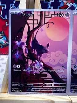 Espeon Sun & Moon Pokemon CUSTOM made METAL Full Art Illustration Card - Image 2