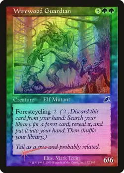 Magic the Gathering WIREWOOD GUARDIAN #132/143 Scourge Green Foil Common 2003 NM - Image 1