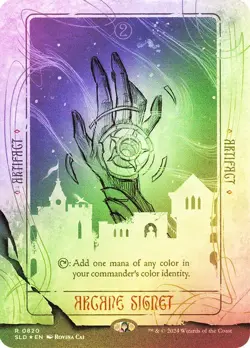 Arcane Signet #0820 Foil Borderless Secret Lair NM MTG - Image 1