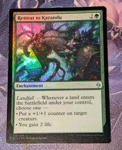 MTG *FOIL * Battle for Zendikar Uncommon RETREAT TO KAZANDU NM - Image 1