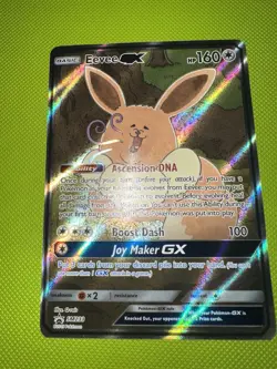 Eevee GX SM233 Black Star Promo Full Art Holo Pokemon Card Raw NM - Image 1