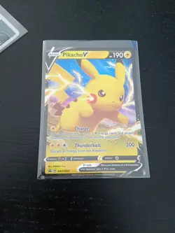 Pikachu V SWSH061 Holo 2021 Pokemon TCG Black Star Promo NM - Image 1