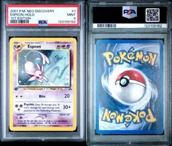 2001 POKEMON NEO DISCOVERY 1ST EDITION #1 ESPEON-HOLO PSA 9 - Image 3