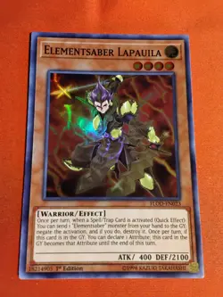 Elementsaber Lapauila FLOD-EN023 Flames of Destruction 1st Ed. Yu-Gi-Oh! Mint+ - Image 1
