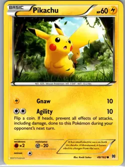Pikachu 48/162 Non Holo XY - BREAKthrough - Pokemon Card - NM - Image 1
