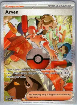 Arven 235/091 SIR SV: Paldean Fates - Pokemon Card - NM - Image 1