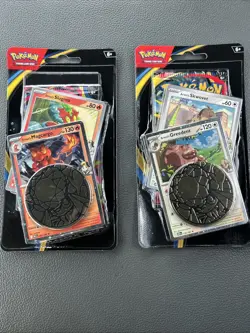 2 Pokemon Phantasmal Flames - Magcargo & Greedent Promo Coin Blister Packs - Image 1