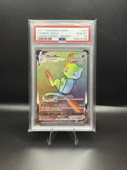 2021 POKEMON SWORD & SHIELD FUSION STRIKE SECRET #268 FULL ART/MEW VMAX PSA 10 - Image 1