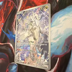 Pokemon N's Reshiram Illustration Rare Full Art Holo 167/159 SV09 LP - Image 3