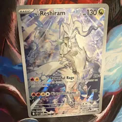 Pokemon N's Reshiram Illustration Rare Full Art Holo 167/159 SV09 LP - Image 5
