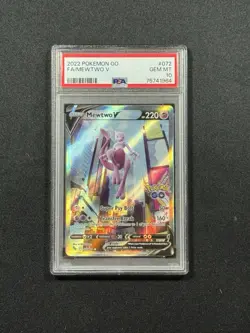 Mewtwo V (Alternate Full Art) 072/078 Pokemon GO Holo - Image 1