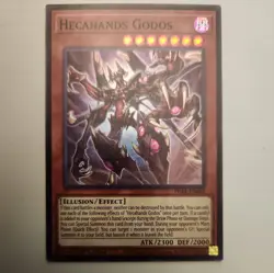 Yugioh! Hecahands Godos, PHRE-EN003 Super Rare, 1st Edition - Image 1