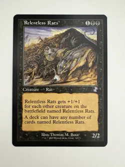 Relentless Rats Retro Frame MTG Magic the Gathering Card NM Near Mint TSR - Image 1