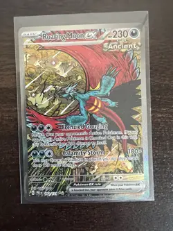 Pokemon TCG Prismatic Evolutions Roaring Moon EX Card 162/131 Sir - Image 1