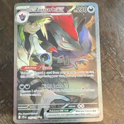 Pokemon N's Zoroark EX Special Illustration Rare Holo Card 185/159 280 HP - Image 1