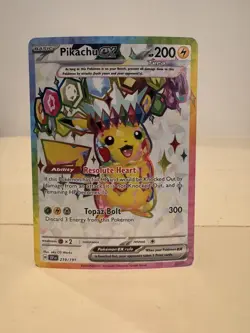 Pokemon Pikachu TCG Ultra Rare Holo Card 219/191 Surging Sparks - Image 1