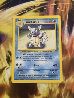 WARTORTLE 42/102 UC BASE SET UNLIMITED POKEMON MP - Image 1