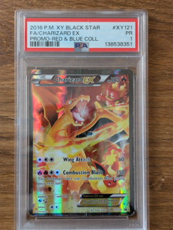 2016 Pokemon Red Blue Collection PSA 1 Charizard EX Holo #XY121 Black Star Promo - Image 1