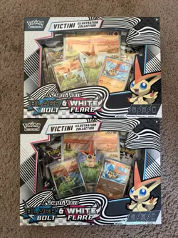 Pokemon TCG Black Bolt & White Flare Unova Victini Illustration Collection Box - Image 1