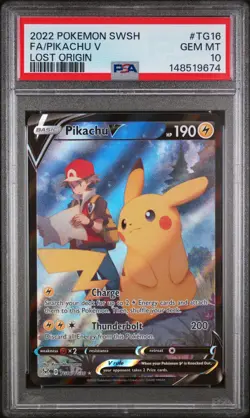 PIKACHU V TG16/TG30 LOST ORIGIN POKEMON PSA 10 - Image 1