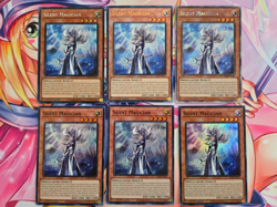 Yugioh x6 Silent Magician RA02-EN012 Platinum Secret, PCR, PUR, Super 1st NM - Image 1