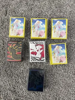 Pokemon TCG Card Sleeves Lot (7) 65 Sleeves Each Pack SEALED - Image 1