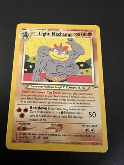 Light Machamp 25/105 Neo Destiny Unlimited 2002 Pokemon Card Rare LP - Image 1