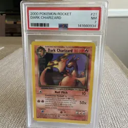 2000 POKEMON ROCKET #21 DARK CHARIZARD PSA 7 - Image 1