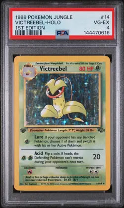 1999 POKEMON JUNGLE 1ST ED #14 VICTREEBEL-HOLO PSA 4 - Image 1