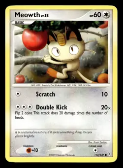 Meowth 114/147 Common Supreme Victors Pokemon LP - Image 1