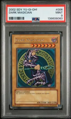 2002 YU-GI-OH! STARTER DECK: YUGI #006 DARK MAGICIAN PSA 9 - Image 1