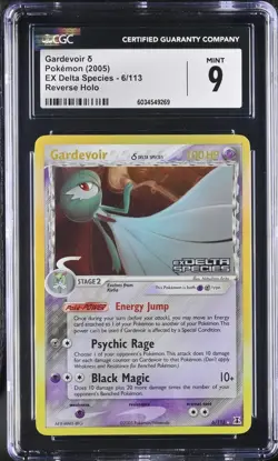 CGC 9 MINT Gardevoir 6/113 Pokemon Card EX Delta Species Reverse Holo Stamped - Image 1