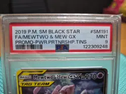 Mewtwo & Mew GX SM191 - PSA 9 - Graded Pokemon Card - Image 5