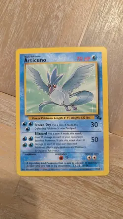 Pokemon Card - Articuno Fossil 17/62 Rare Near Mint - Image 1