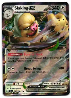 Slaking EX 147/191 - Surging Sparks Pokemon TCG 2024 Double Rare - M/LP Card - Image 1