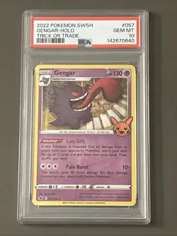 Pokemon TCG: Gengar 057/198 Trick or Trade Holo PSA 10 - Image 1