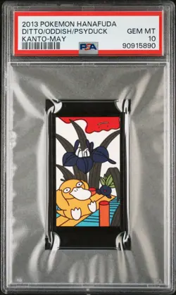 2013 POKEMON HANAFUDA KANTO MAY DITTO/ODDISH/PSYDUCK PSA 10 - Image 1
