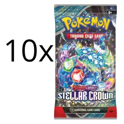 Pokemon TCG 10x Booster Pack STELLAR CROWN SV07 - ENG ENGLISH - Image 1