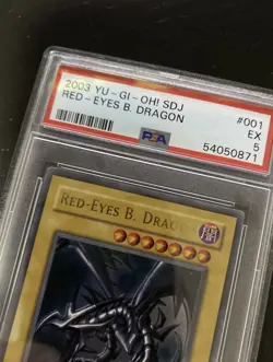 2003 yugioh Starter Deck: Joey 001 Red-Eyes B. Dragon SDJ-001 Graded PSA - Image 3